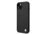 BMW iPhone 14 Silicone Backcover - Metal Logo - Black