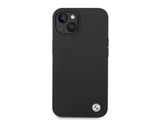 BMW iPhone 14 Silicone Backcover - Metal Logo - Black