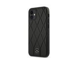 Mercedes-Benz Apple iPhone 12 Mini Black Back cover case - Real Leather - Wave