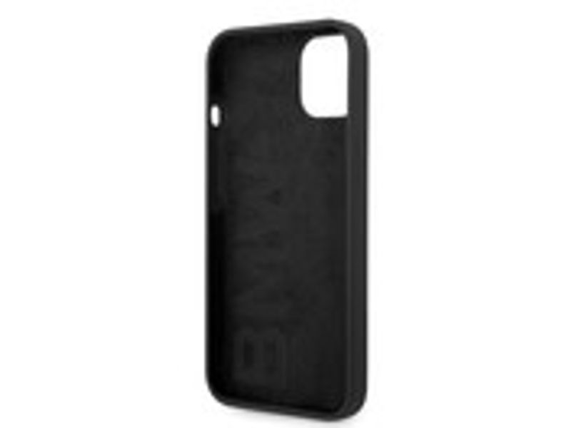 BMW iPhone 14 Silicone Backcover - Metal Logo - Black