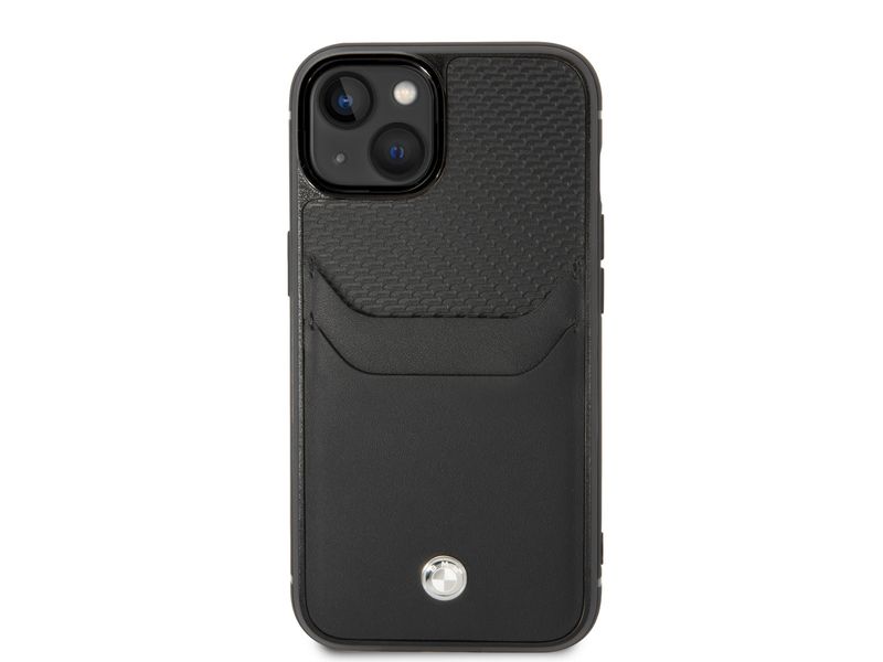 BMW iPhone 14 Hardcase Backcover - Card holder - Black