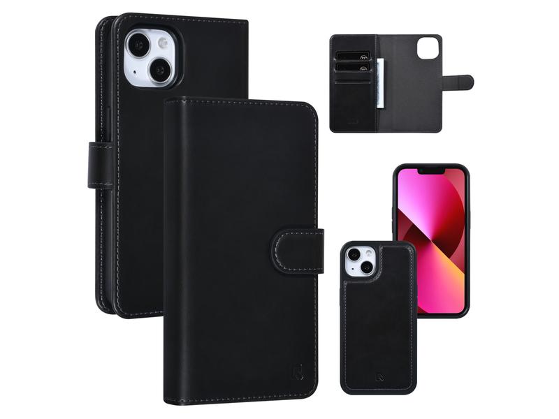   Apple iPhone 13 2 in 1 Book type and back cover card holder - Black