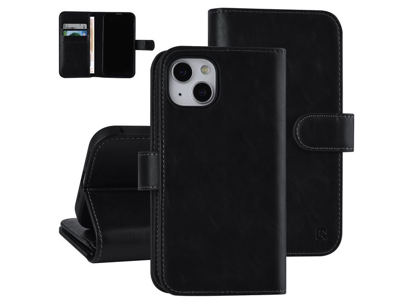 Apple Book type case iPhone 13 - Card holder - Magnetic closure - Black